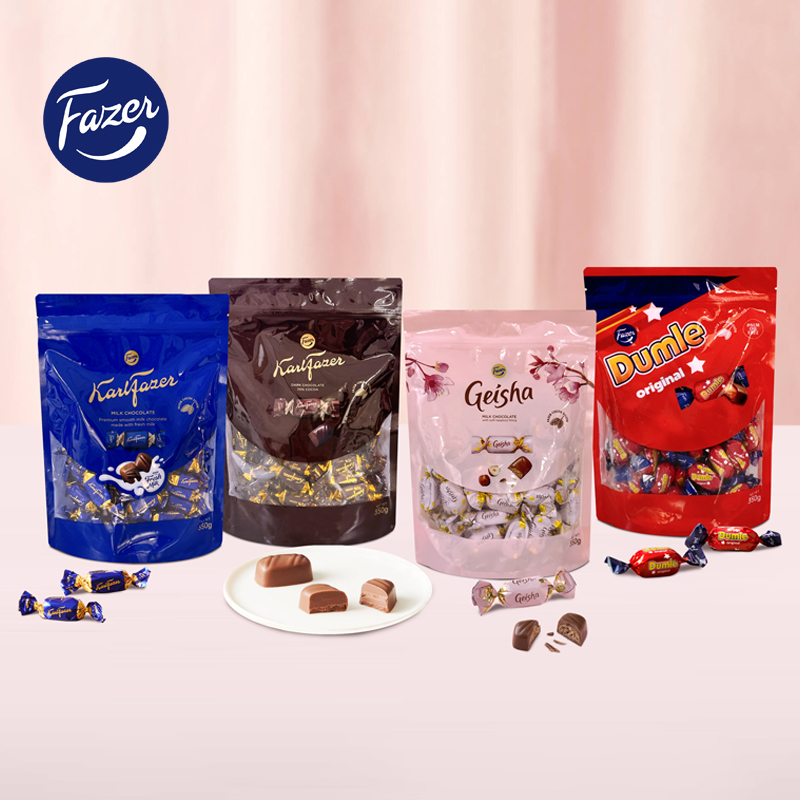 芬兰进口Fazer菲泽70%黑巧克力350g多口味情人节送礼礼盒休闲零食