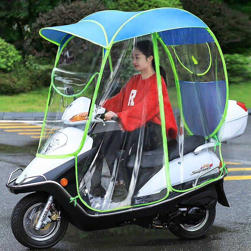 新款遮雨蓬全包围男士全封闭摩托车挡雨棚挡风冬季加大女式女士