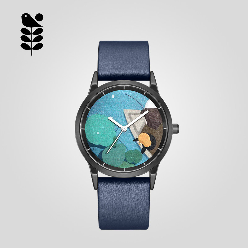 Funtime X Bitbird 意识流浪系列 艺术插画手表女生学生皮带防水
