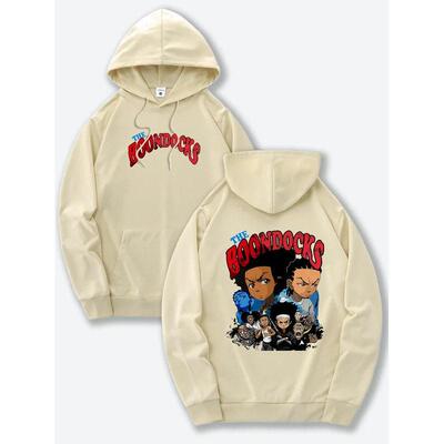 & Women's Hooded Sweatshirt Cartoon Graphic Print Design