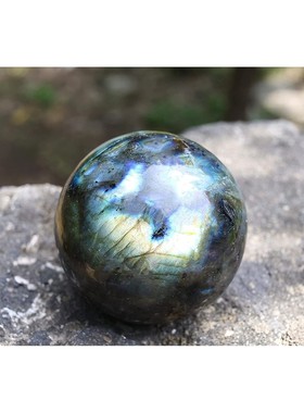 20261千克 天然拉长石球原石抛光 月光石水晶球矿物标本宝石工艺