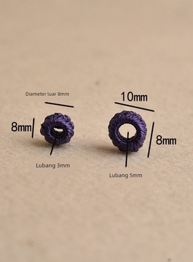 20262个/孔3/5mm双雀头结线圈手工编织diy手绳项炼配饰直穿桶珠线