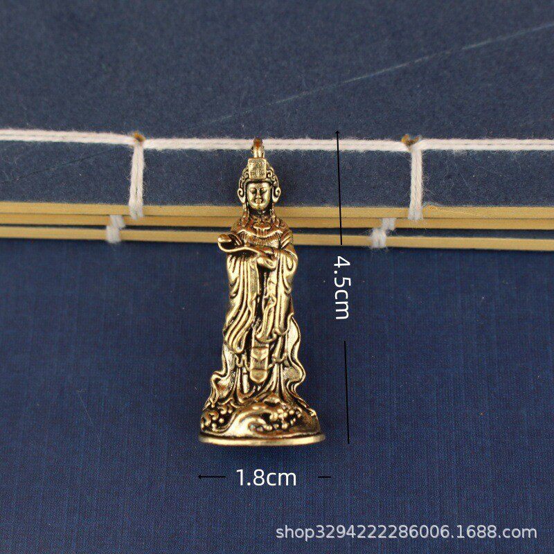 2026妈祖神像天后娘娘黄铜工艺品钥匙扣挂件如意妈祖男女小件文创