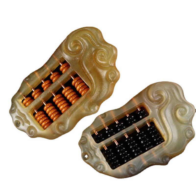 2026天然羊角橄榄核如意小算盘挂件/挂坠/藏式佛珠金刚星月菩提配