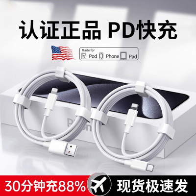 适用苹果15 PD快充16/12promax USB数据线iPhone14充电线器手机11车载闪充6s/8plus加长11XR冲电ipad平板手表