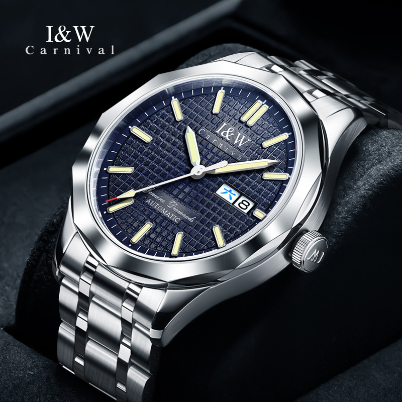 新款正品iw爱沃驰手表男士机械表全自动男表时尚钨钢防水品牌男款