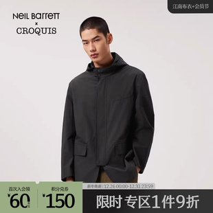 Neil 风衣短款 Barrett联名 春秋折扣新款 连帽休闲外套 速写男装