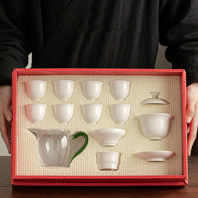 白瓷功夫茶具套装防烫
