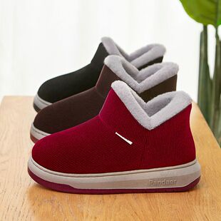 老人防滑防摔棉鞋老年人专用中老年棉鞋女包跟冬季老人棉拖鞋男外