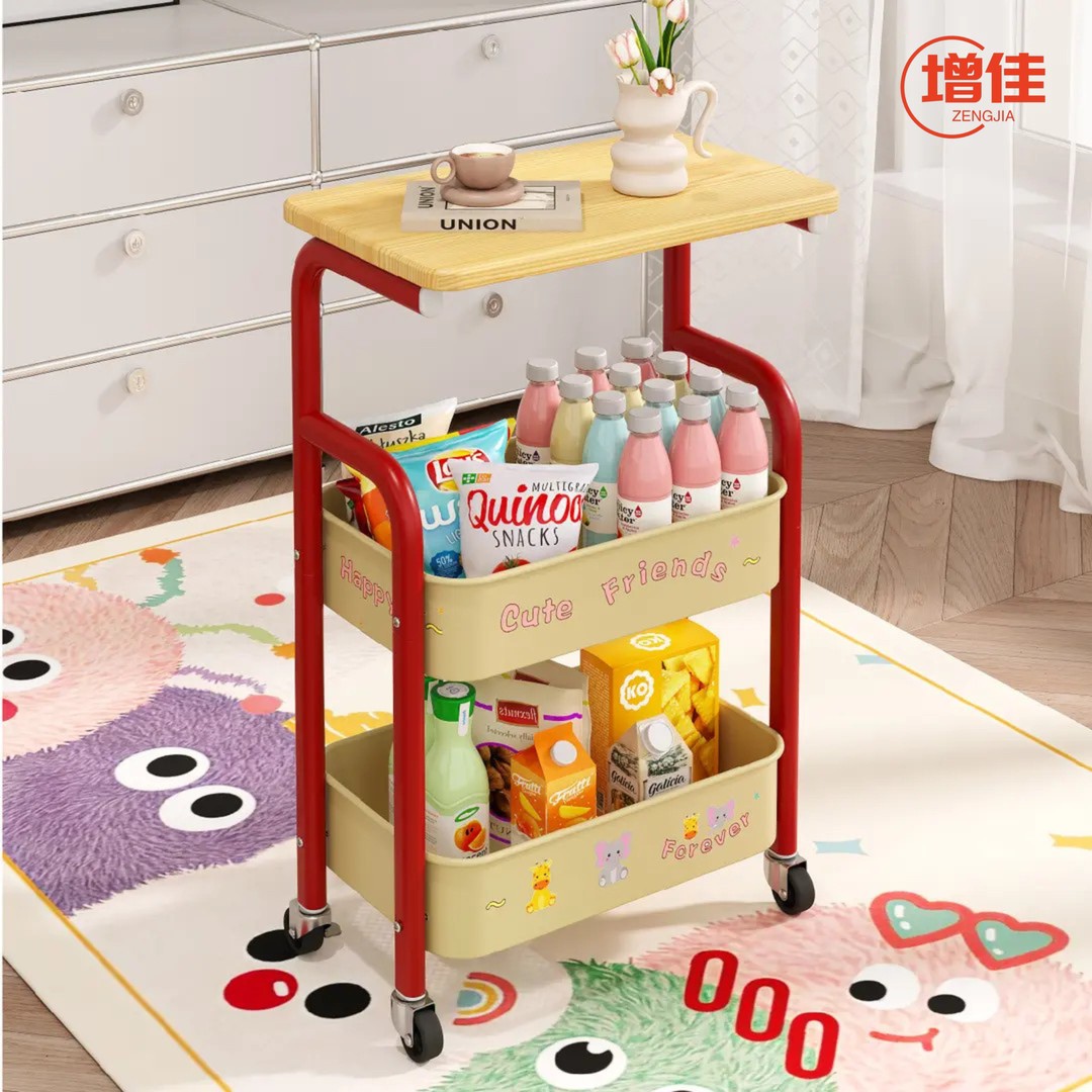 【多巴胺】碳钢置物架小推车置物架多层收纳架零食架厨房收纳置物