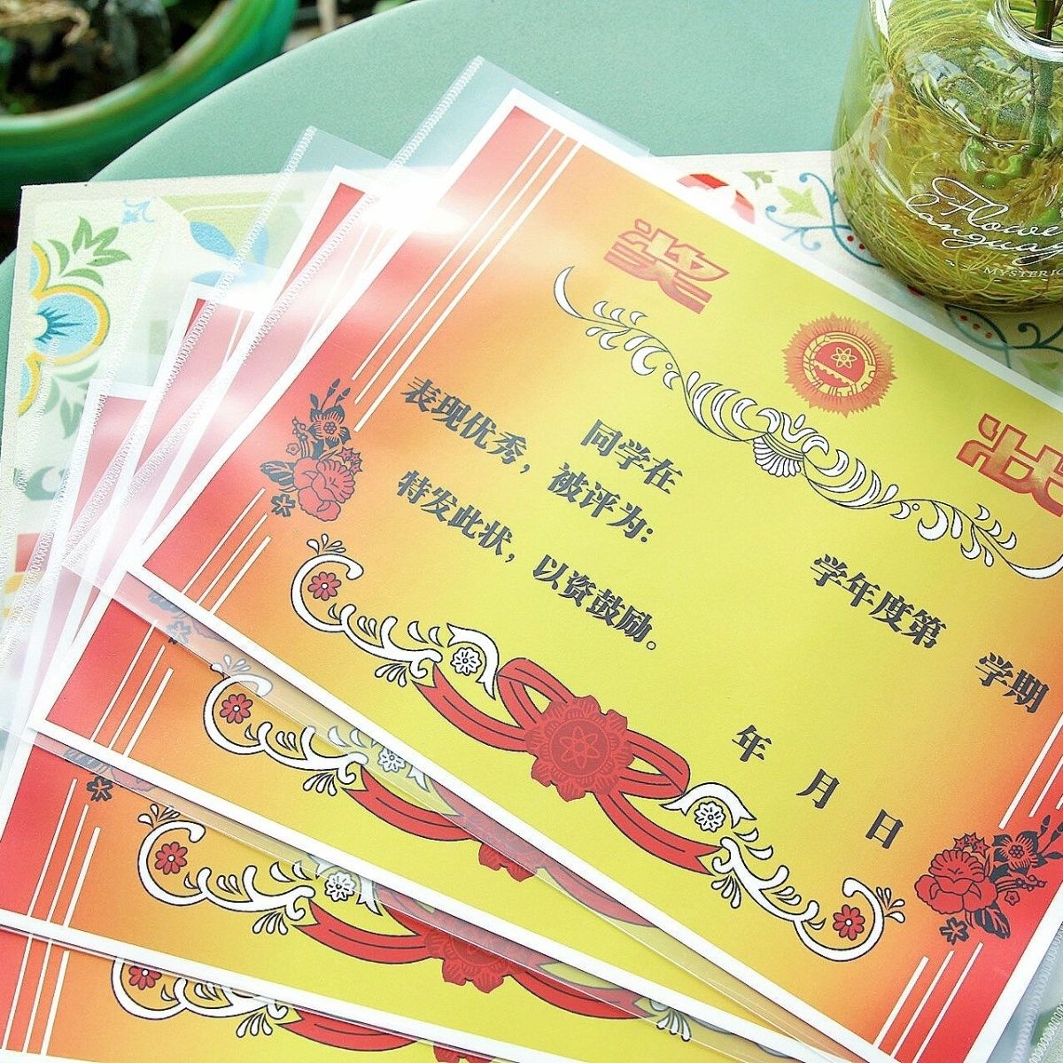 奖状透明保护套8k免打孔不伤墙a3美术画作作品集收纳袋a4荣誉证书