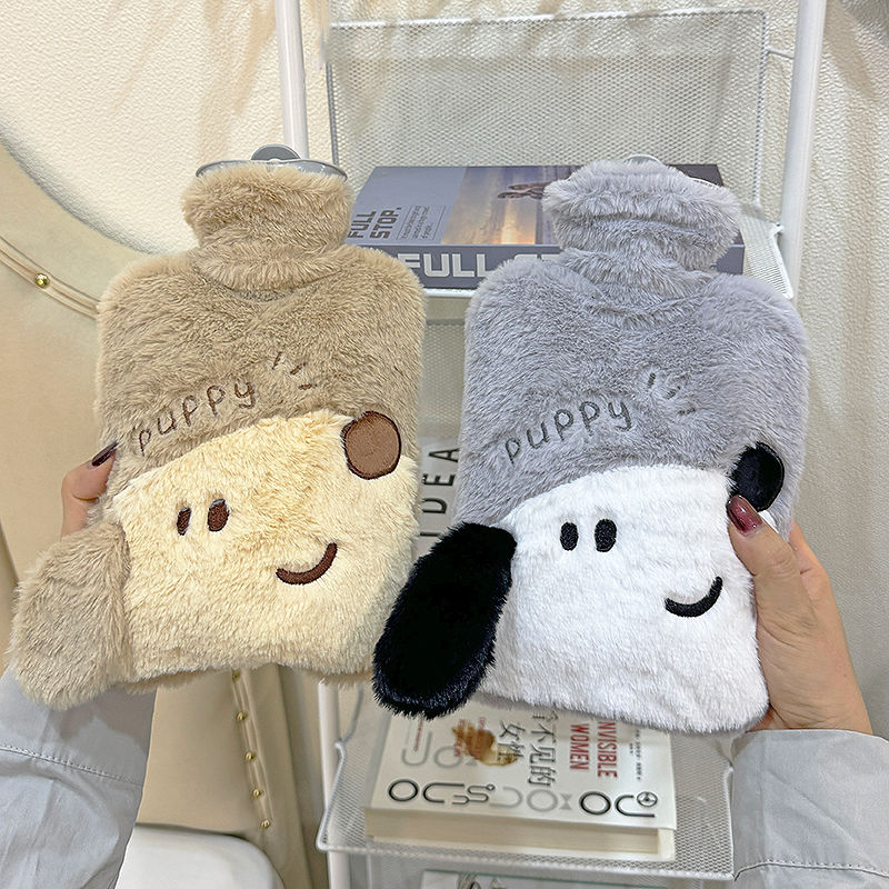 可爱毛绒热水袋注水暖手袋暖手宝女生用宿舍痛经敷肚子大号暖水袋