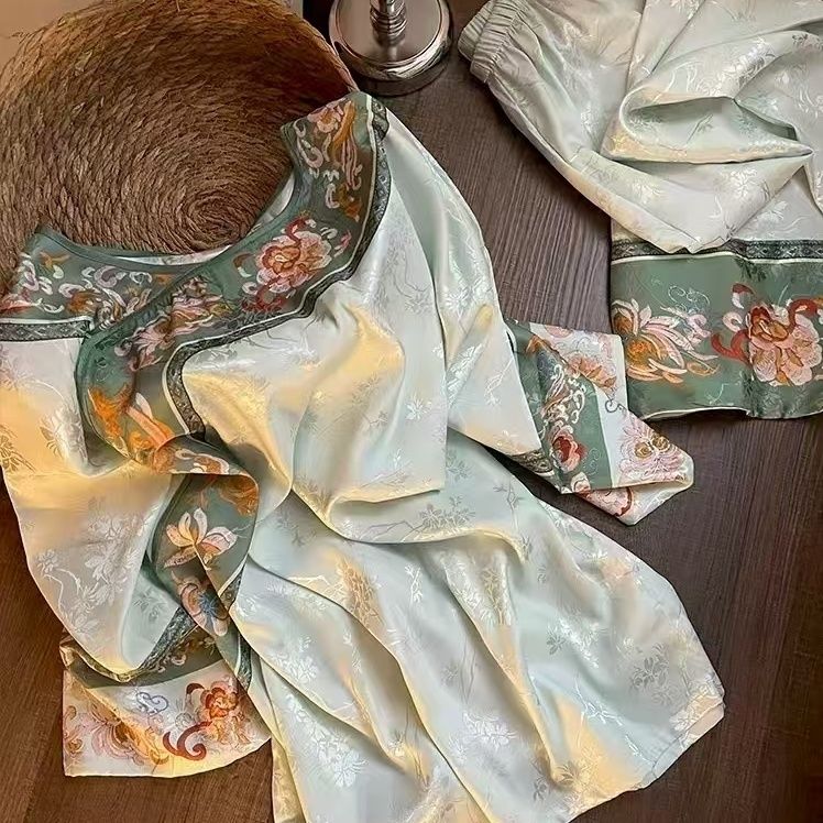 古代娘娘睡衣中式睡衣宫廷春秋夏睡衣/家居服套装
