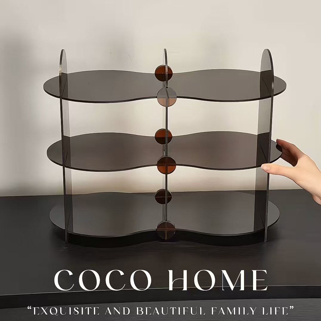 亚克力多层置物架杯子香水香薰展示架卫生间卧室化妆品桌面收纳架