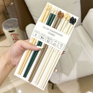 新款便携仙人掌筷子情侣套装上班一个人筷子盒人出门随身携带方便