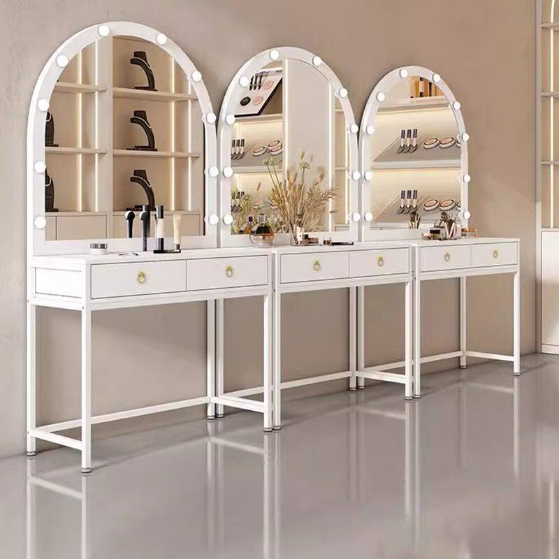 网红影楼化妆镜带灯彩妆婚纱店化妆台化妆师专用美容院专业化妆桌