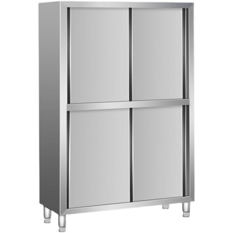 304不锈钢厨房碗柜商用四门防水橱柜保洁柜家用推拉门收纳餐具柜