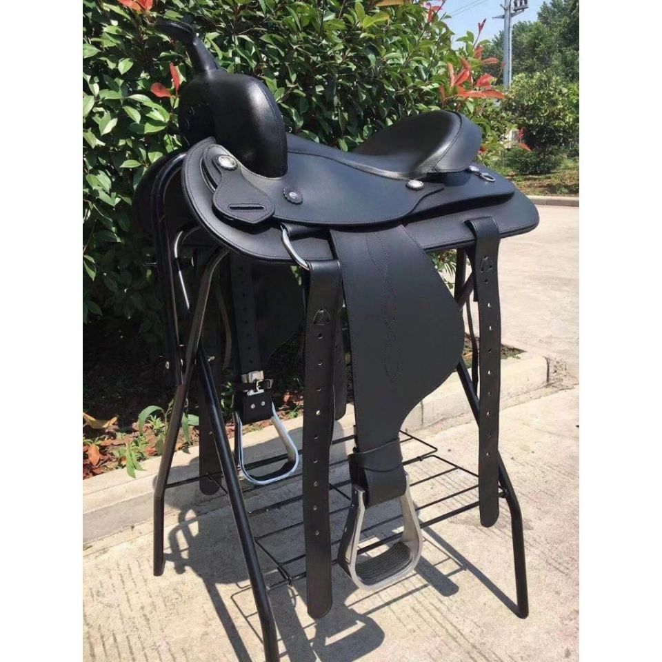 西部鞍 野骑鞍耐力特价骑乘全套绕桶马鞍16寸耐力配件野骑骑马