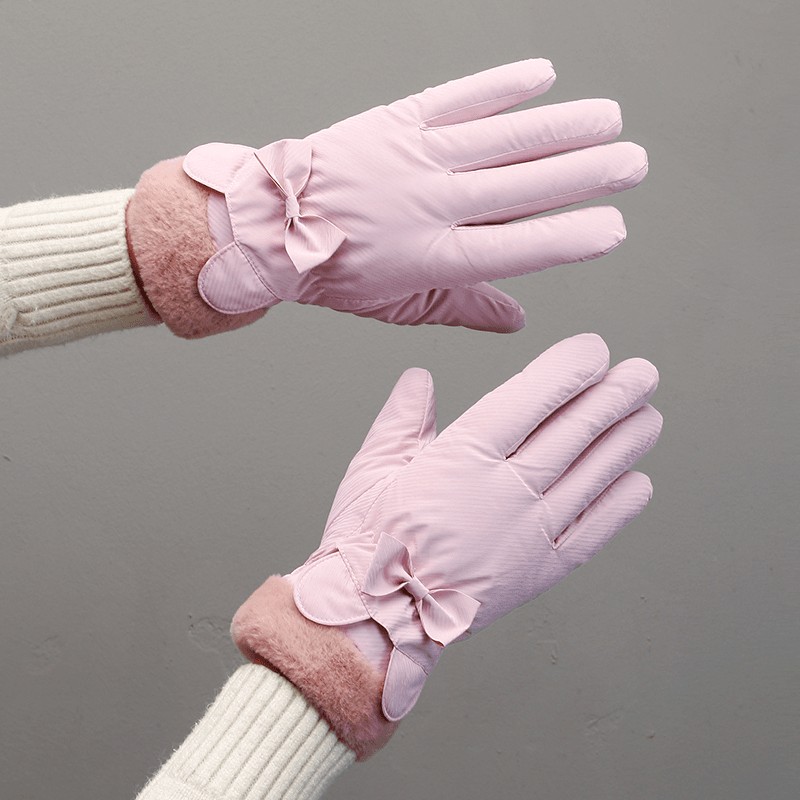 骑行手套女士冬季防风防寒加绒保暖触屏秋冬季户外运动开车摩托车