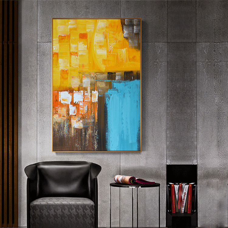 1745北欧风客厅沙发背景挂画现代抽象玄关工作室装饰画极简壁画