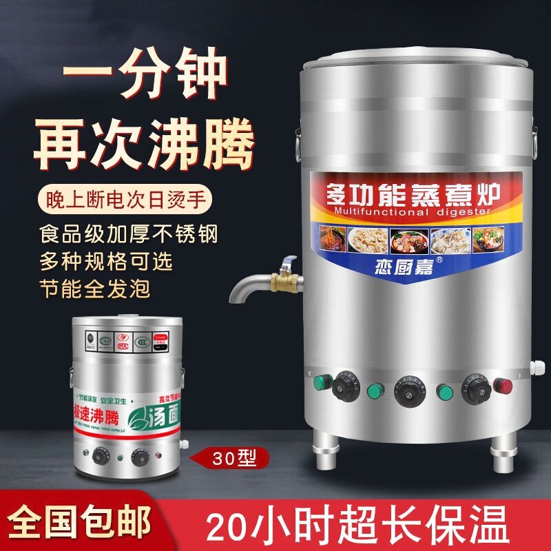 煮面桶商用节能多功能燃气汤面桶九鼎王电热煮粥分煮水饺炉煮面炉