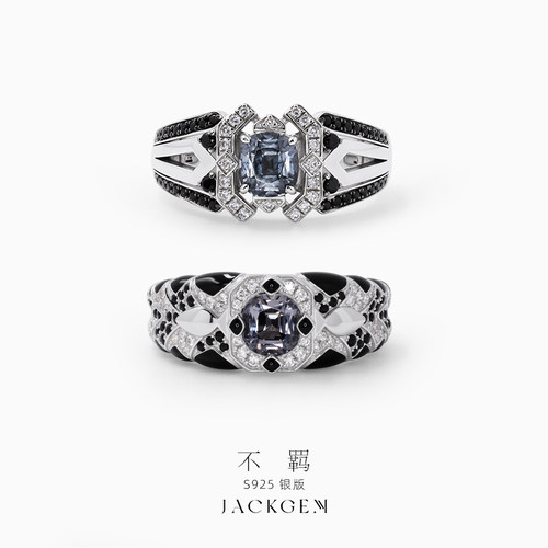 【不羁】尖晶石戒指S925银戒指男士戒指彩宝戒指宝石戒指彩宝Z4