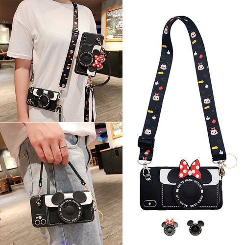 适用于华为斜挎背带卡包手机壳