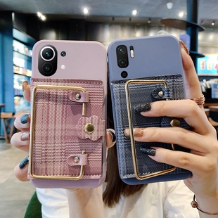 10格子Mi13手环K70支架K60pro卡包K50套k40 适用小米15手机壳Civi4pro插卡红米note14零钱包12turbo腕带note9