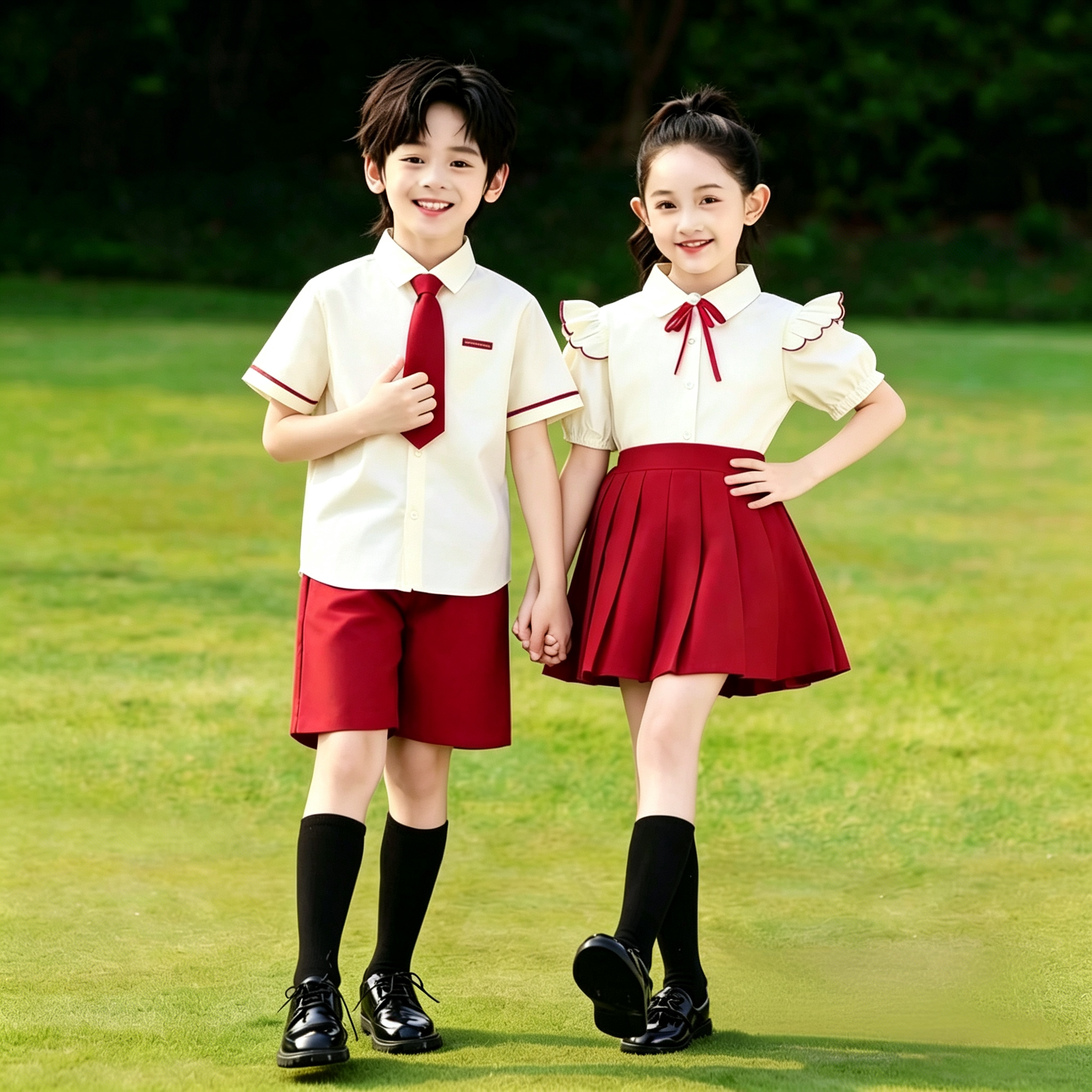 六一儿童合唱演出服中小学生诗歌朗诵歌唱祖国表演服装幼儿园班服
