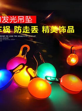 夜间狗狗猫咪发光吊坠