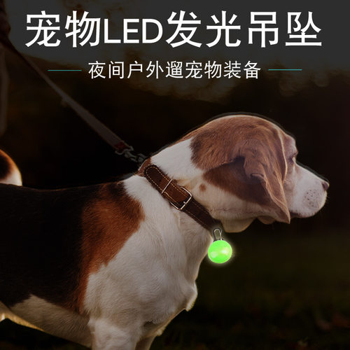 狗吊牌LED夜间遛宠物用品防丢