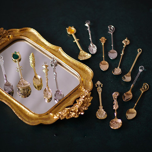 欧式复古搅拌甜品勺子