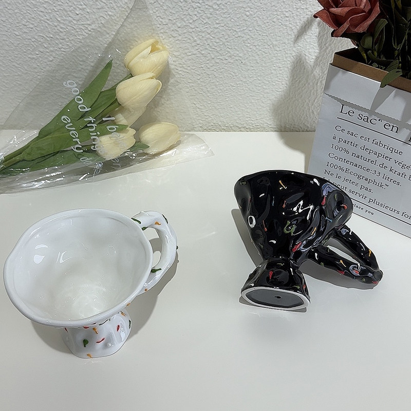 酸奶锥形甜品早餐马克杯陶瓷