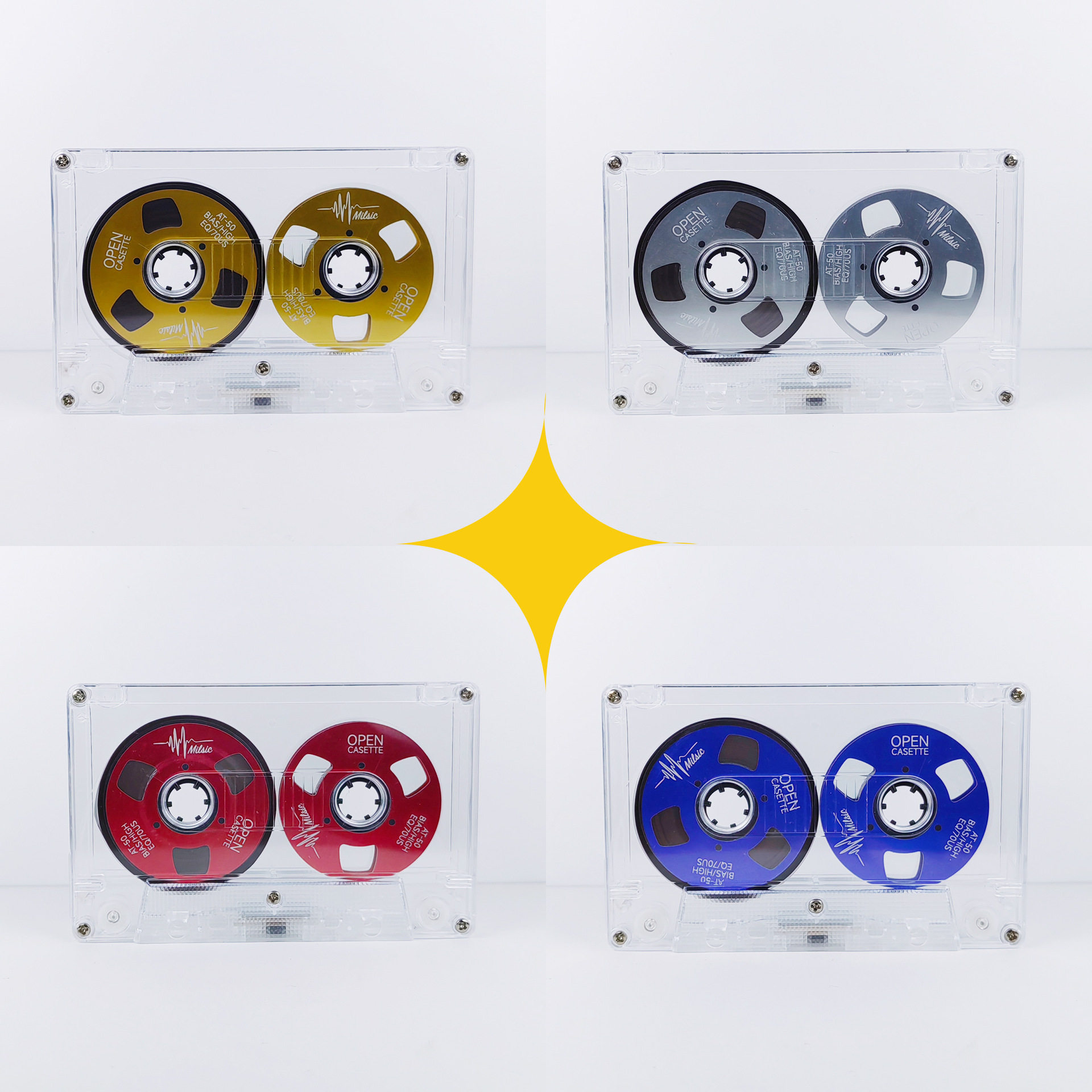 双面金属卡带小开盘磁带50分钟 一类带空白录音带  可做LOGO