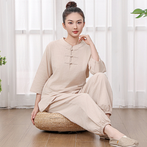 玄善居士服纯棉宽松舒适吸汗套装