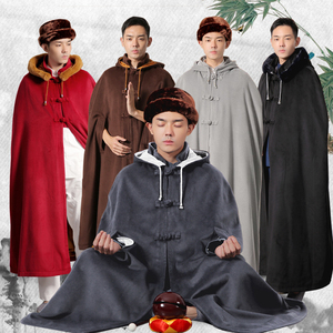 玄善冬季加绒长款僧人出家师父
