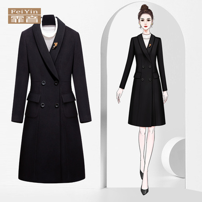 黑色羊毛冬季职业外套酒店前台售