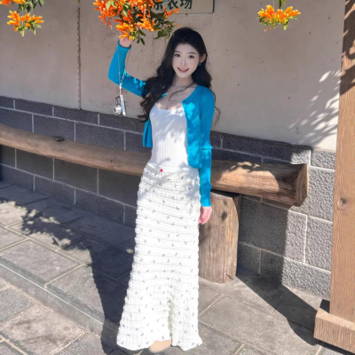 韩系温柔风气质吊带连衣裙子女2026夏季新款巨好看高级感套装长裙