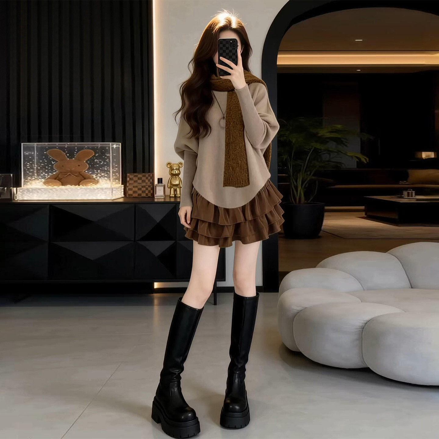 巨好看针织毛衣套装短裙子女春季2026新款韩系超火一整套ootd穿搭,女装/女士精品,连衣裙,淘宝优惠券,粉丝福利购,淘宝优惠卷