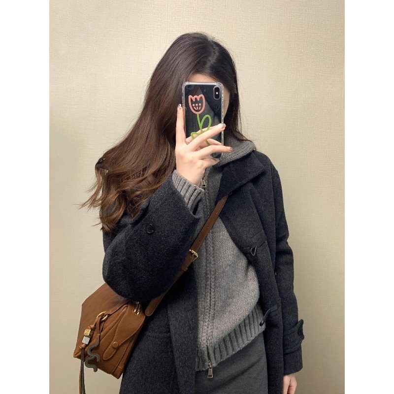 灰色连帽针织衫外套女秋冬季2025新款毛衣开衫复古高级感长袖上衣,女装/女士精品,毛针织衫,淘宝优惠券,粉丝福利购,淘宝优惠卷