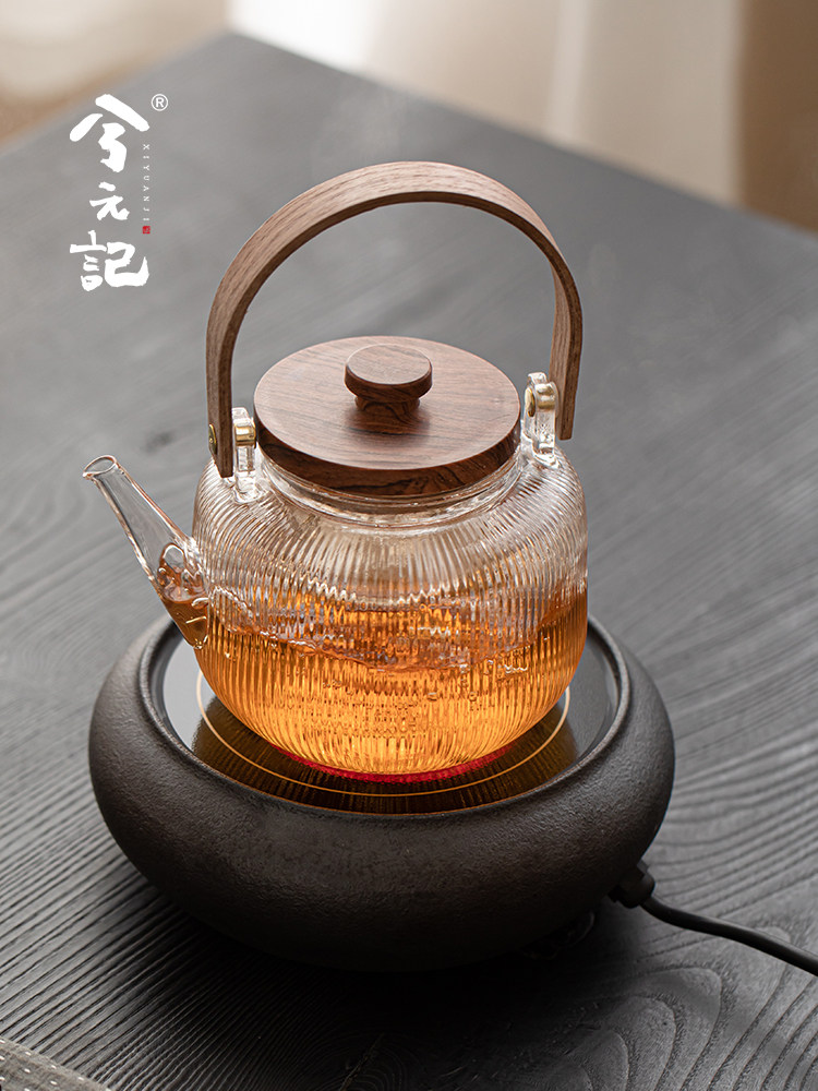 覆古电陶炉煮茶壶新款小型养生壶玻璃烧水壶办公室一人高端煮茶器