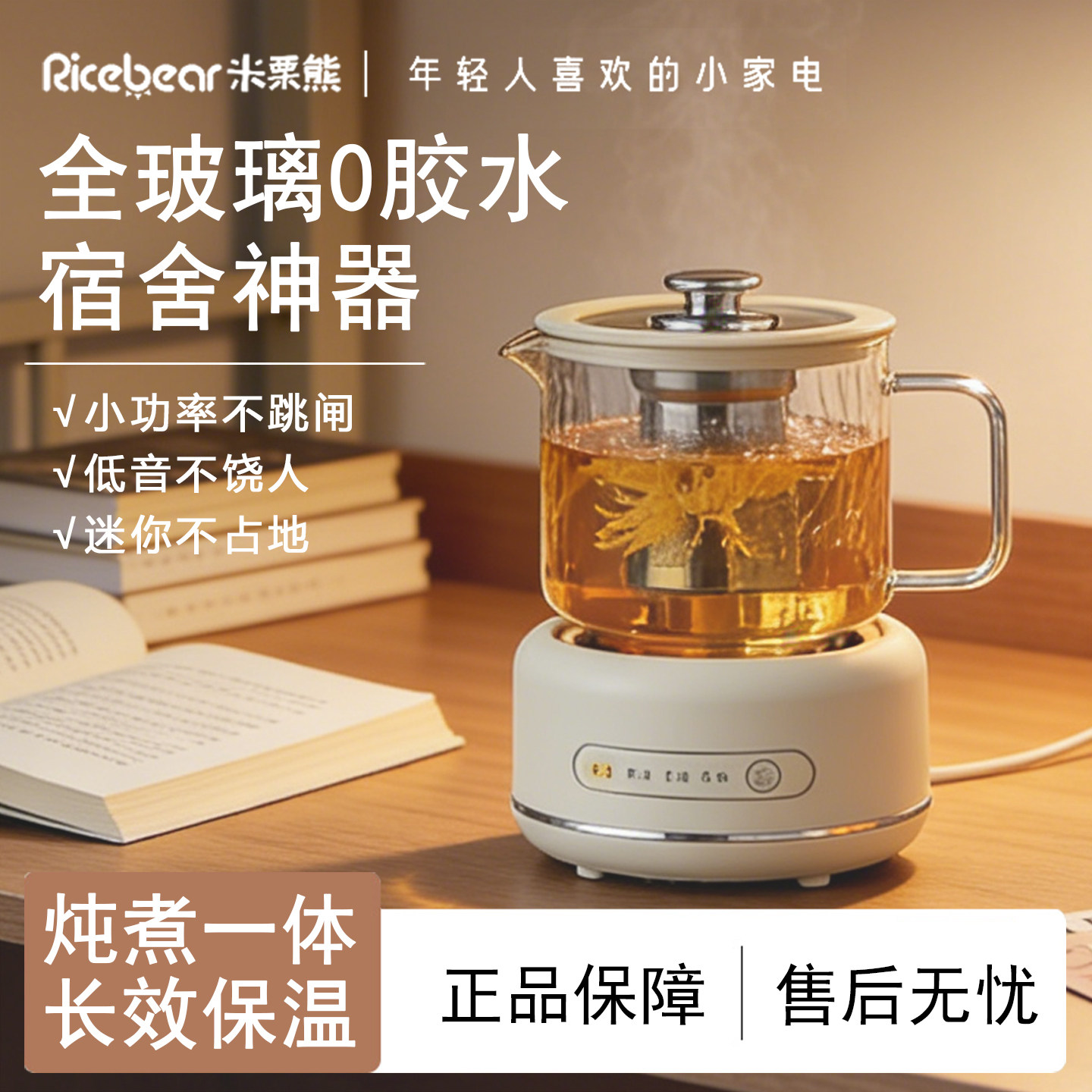 宿舍养生壶多功能小型一人食煮茶器炖煮一体迷你小功率不跳闸保温