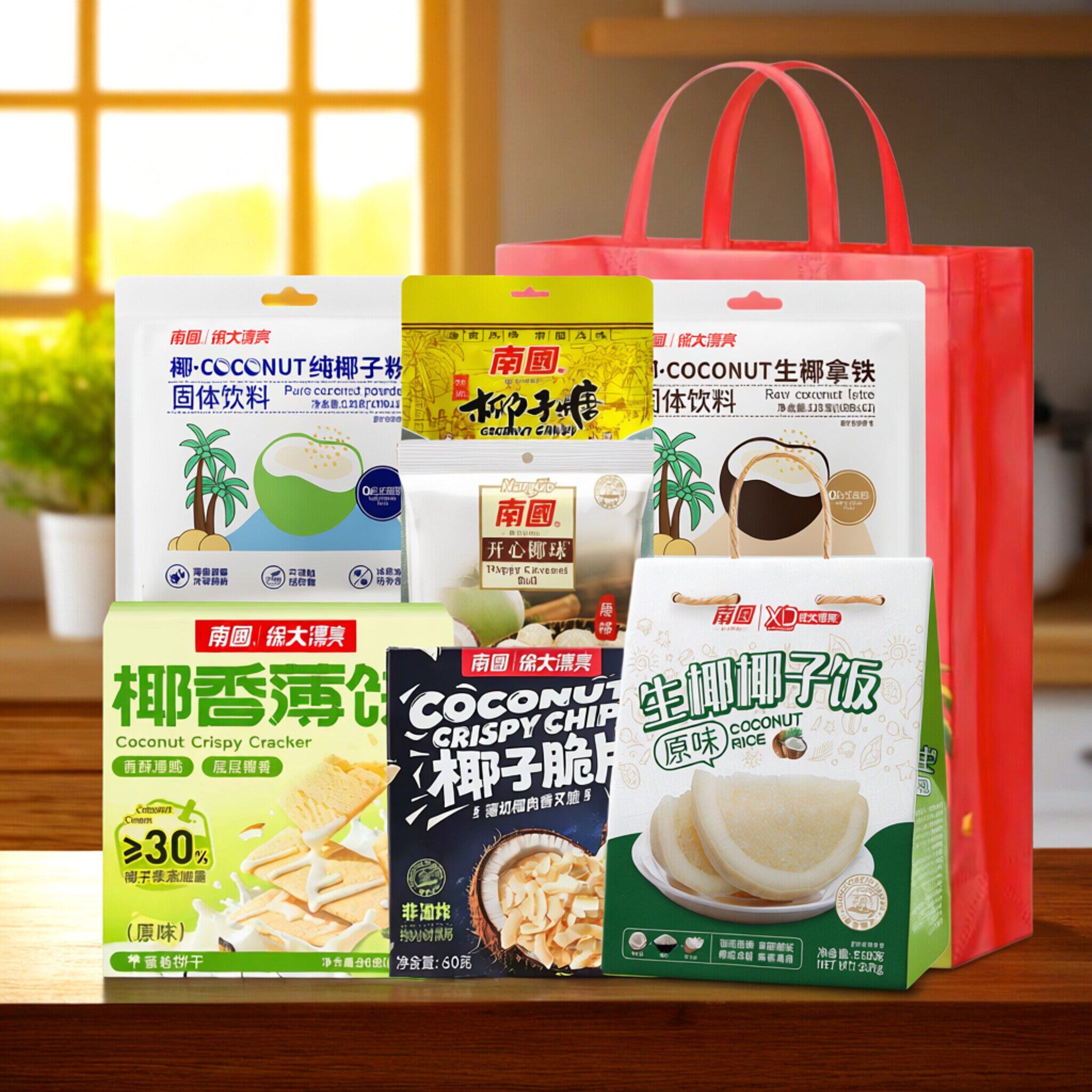 海南特产伴手礼南国椰子薄饼干小吃零食大礼包礼盒食品送礼走亲戚