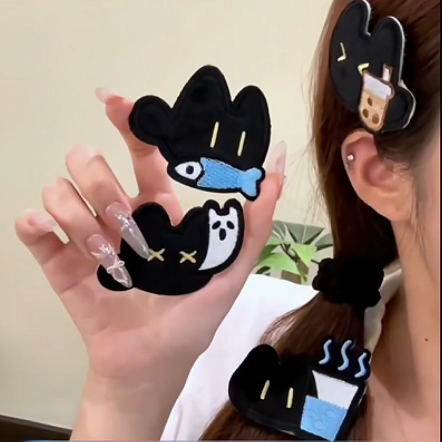 刘海贴碎发贴整理神器发饰魔术贴