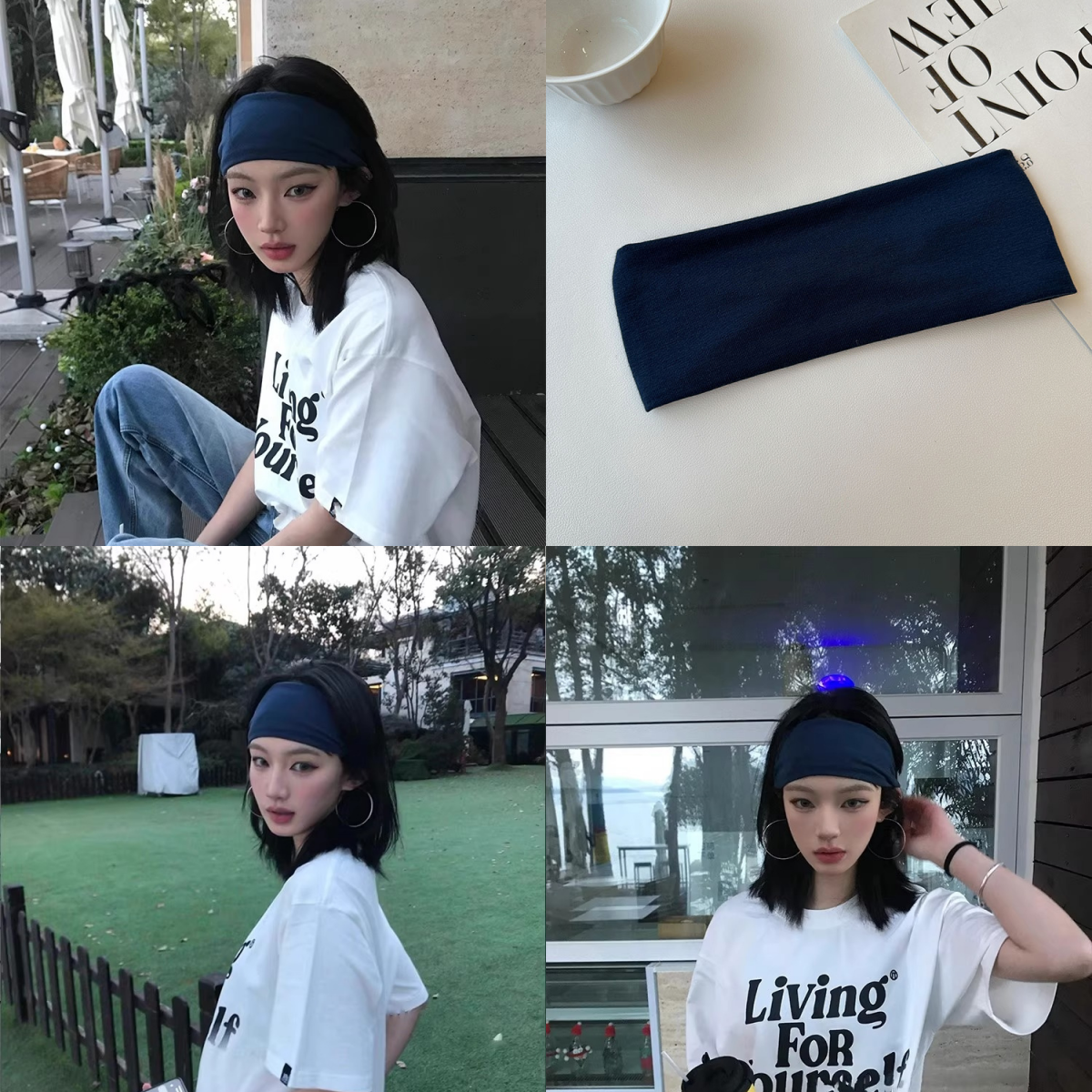 运动宽发带女头巾头带发箍头套
