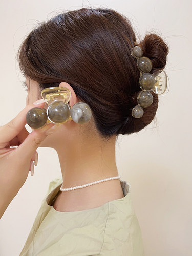 亚克力珍珠珠鲨鱼夹大号小号抓夹