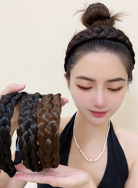 鱼骨辫假发发箍发卡头箍