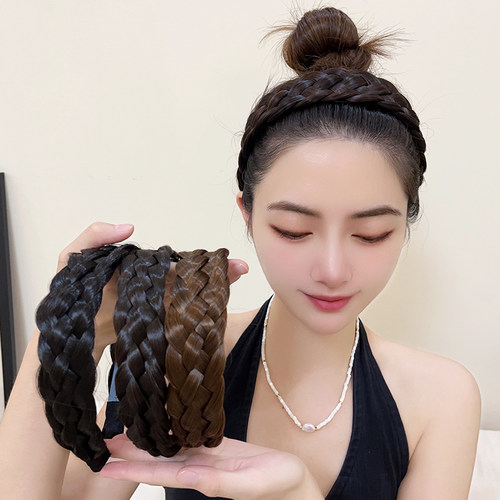 鱼骨辫假发发箍发卡头箍