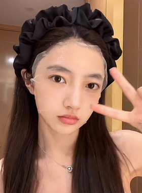 洋气时尚黑色褶皱头箍女网红2023年新款高颅顶洗脸压发箍头饰发卡