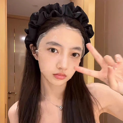 洋气时尚黑色褶皱头箍女网红